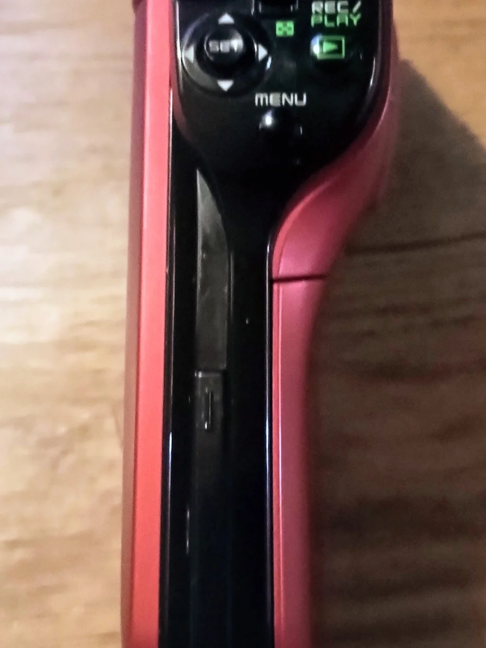 Red & Black Camcorder with Flip LCD Screen
